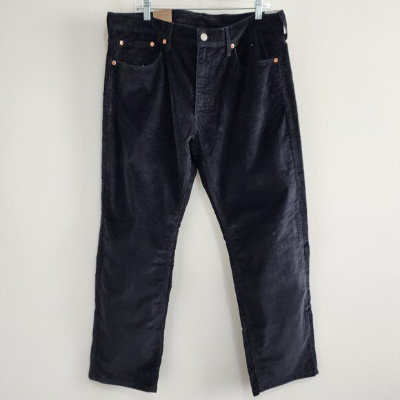 NWT Levi's 559 Relaxed Straight Corduroy Pants Mens 36x30 Black - Y2K - Picture 1 of 9